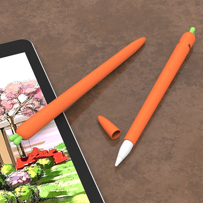 LOVE MEI For Apple Pencil 1 Carrot Shape Stylus Pen Silicone Protective Case Cover (Orange) - Pencil Accessories by LOVE MEI | Online Shopping South Africa | PMC Jewellery