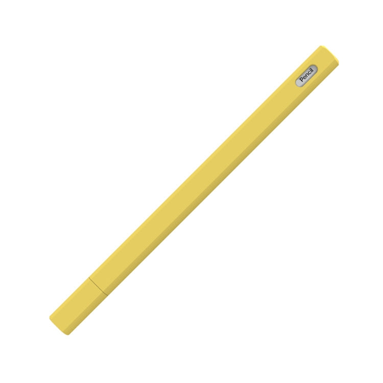 LOVE MEI For Apple Pencil 2 Triangle Shape Stylus Pen Silicone Protective Case Cover(Yellow) - Pencil Accessories by LOVE MEI | Online Shopping South Africa | PMC Jewellery