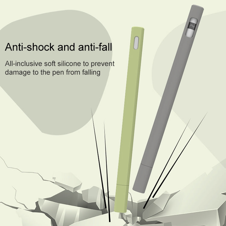 LOVE MEI For Apple Pencil 1 Triangle Shape Stylus Pen Silicone Protective Case Cover (Grey) - Pencil Accessories by LOVE MEI | Online Shopping South Africa | PMC TechLife