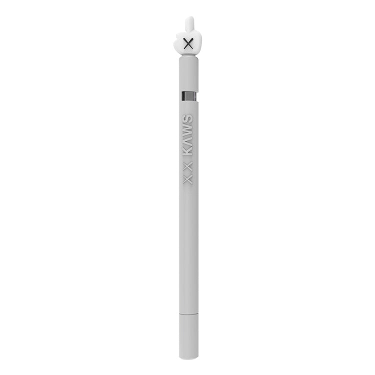 LOVE MEI For Apple Pencil 1 Middle Finger Shape Stylus Pen Silicone Protective Case Cover (Grey) - Pencil Accessories by LOVE MEI | Online Shopping South Africa | PMC Jewellery