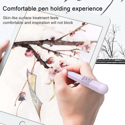 LOVE MEI For Apple Pencil 1 Number Letter Design Stylus Pen Silicone Protective Case Cover(Grey) - Pencil Accessories by LOVE MEI | Online Shopping South Africa | PMC Jewellery