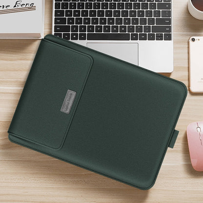 4 in 1 Universal Waterproof PU Leather Laptop Liner Bag with Handle & Stand & Pen Holder + 2 Winders + Mouse Bag + Charger Bag Set for 17 inch Laptops(Green) - 15.6 - 17 inch by PMC Jewellery | Online Shopping South Africa | PMC Jewellery | Buy Now Pay Later Mobicred