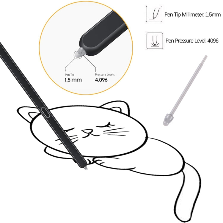 For Samsung Galaxy Z Fold5 / Fold4 / Fold3 4 in 1 Stylus Pen Replacement Pencil Tips (Grey) - Pencil Accessories by PMc TechLife | Online Shopping South Africa | PMc TechLife | Buy Now Pay Later Mobicred