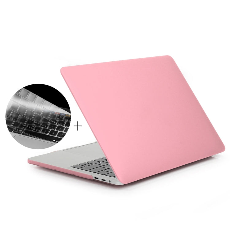 ENKAY Hat-Prince 2 in 1 Frosted Hard Shell Plastic Protective Case + US Version Ultra-thin TPU Keyboard Protector Cover for 2016 New MacBook Pro 15.4 inch with Touchbar (A1707)(Pink) - MacBook Pro Cases by ENKAY | Online Shopping South Africa | PMC Jewellery | Buy Now Pay Later Mobicred