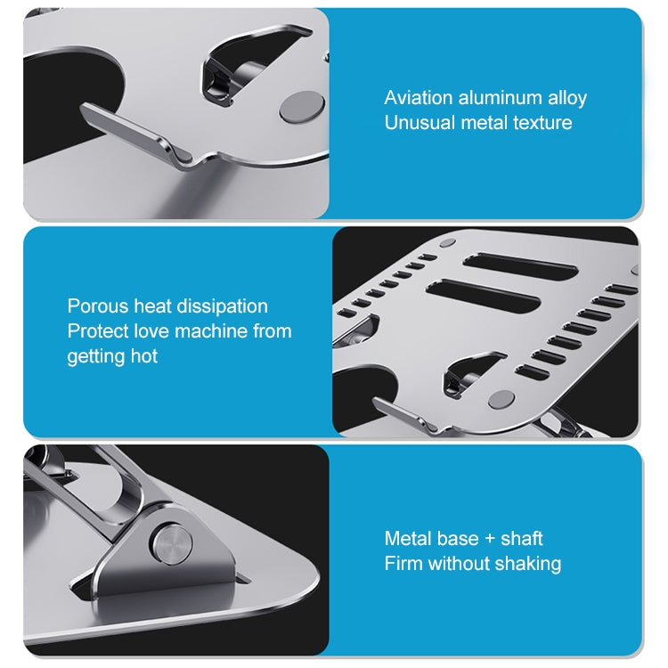 R-JUST HZ08 Two Holes Lifting Adjustable Laptop Holder - MacBook Holder by R-JUST | Online Shopping South Africa | PMC TechLife | Buy Now Pay Later Mobicred