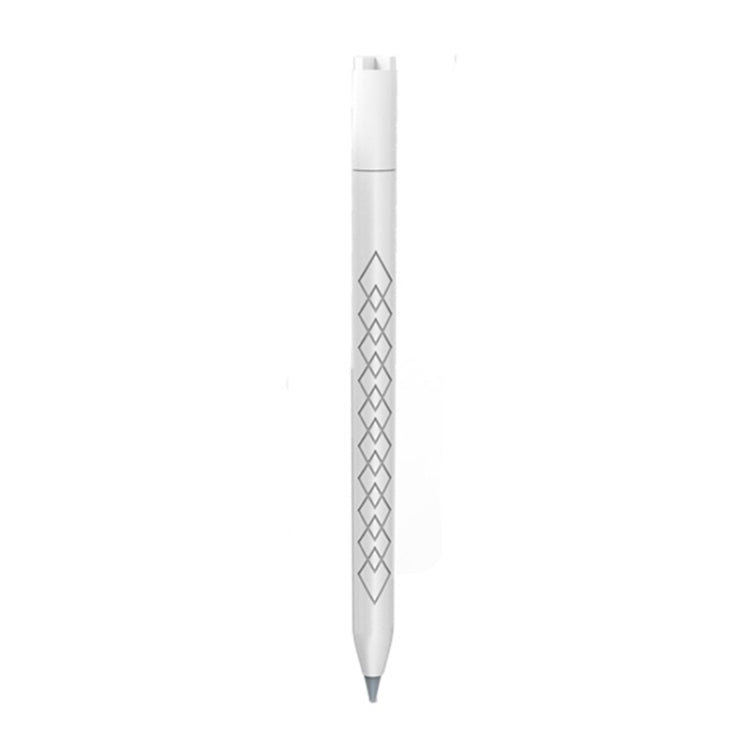 For Apple Pencil (USB-C) Diamond Pattern Silicone Stylus Pen Protective Case (White) - Pencil Accessories by PMC Jewellery | Online Shopping South Africa | PMC Jewellery | Buy Now Pay Later Mobicred