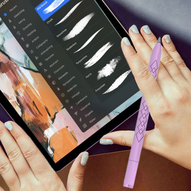 For Apple Pencil (USB-C) Diamond Pattern Silicone Stylus Pen Protective Case (Midnight Blue) - Pencil Accessories by PMC Jewellery | Online Shopping South Africa | PMC Jewellery | Buy Now Pay Later Mobicred
