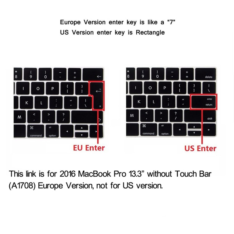 ENKAY Hat-Prince 2 in 1 Frosted Hard Shell Plastic Protective Case + Europe Version Ultra-thin TPU Keyboard Protector Cover for 2016 MacBook Pro 13.3 Inch without Touch Bar (A1708) (Black) - MacBook Pro Cases by ENKAY | Online Shopping South Africa | PMC Jewellery | Buy Now Pay Later Mobicred