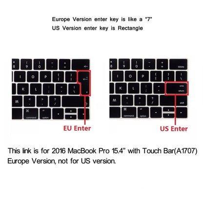 ENKAY Hat-Prince 2 in 1 Frosted Hard Shell Plastic Protective Case + Europe Version Ultra-thin TPU Keyboard Protector Cover for 2016 MacBook Pro 15.4 Inch with Touch Bar (A1707) (Grey) - MacBook Pro Cases by ENKAY | Online Shopping South Africa | PMC Jewellery | Buy Now Pay Later Mobicred