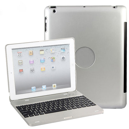 P2095 For iPad 4 / 3 / 2 Laptop Version Aluminum Alloy Bluetooth Keyboard Tablet Case(Silver) - For iPad mini by PMC Jewellery | Online Shopping South Africa | PMC Jewellery