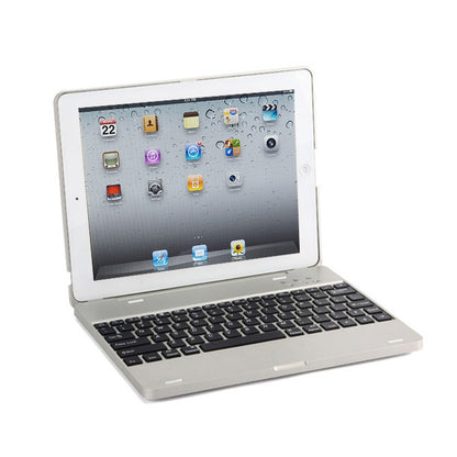 P2095 For iPad 4 / 3 / 2 Laptop Version Aluminum Alloy Bluetooth Keyboard Tablet Case(Silver) - For iPad mini by PMC Jewellery | Online Shopping South Africa | PMC Jewellery