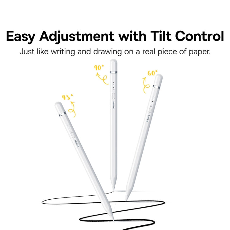 Baseus Smooth Writing 2 Series Direct Plug-in Capacitive Writing Stylus 8 Pin Active Version (White) - Stylus Pen by Baseus | Online Shopping South Africa | PMC Jewellery | Buy Now Pay Later Mobicred