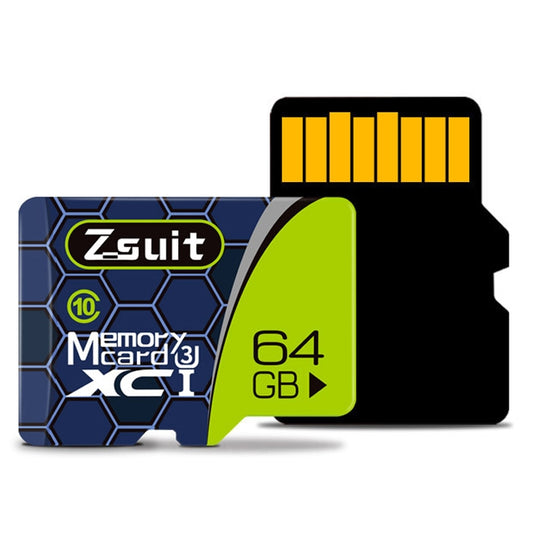 Zsuit 64GB High Speed Class10 Silver Grey TF(Micro SD) Memory Card - Micro SD Card by PMC Jewellery | Online Shopping South Africa | PMC Jewellery | Buy Now Pay Later Mobicred