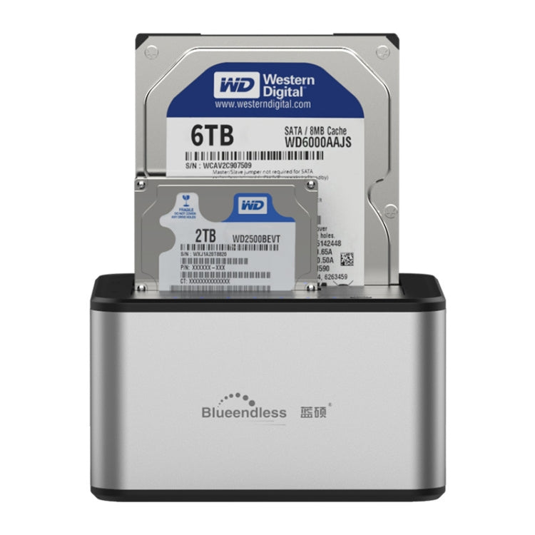 Blueendless 2.5 / 3.5 inch SATA USB 3.0 2 Bay Offline Copy Hard Drive Dock (EU Plug) - HDD Enclosure by Blueendless | Online Shopping South Africa | PMC Jewellery | Buy Now Pay Later Mobicred