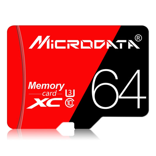 MICRODATA 64GB High Speed U3 Red and Black TF(Micro SD) Memory Card - Micro SD Card by MiCRODATA | Online Shopping South Africa | PMC Jewellery | Buy Now Pay Later Mobicred