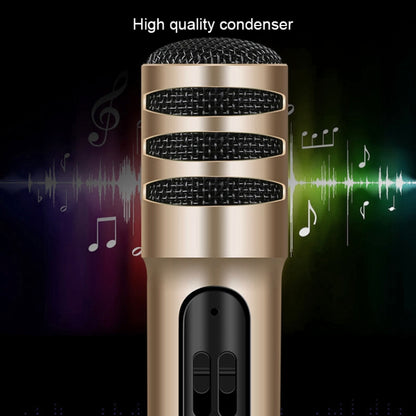 BGN-C7 Condenser Microphone Dual Mobile Phone Karaoke Live Singing Microphone Built-in Sound Card(Gold) - Microphone by PMC Jewellery | Online Shopping South Africa | PMC Jewellery | Buy Now Pay Later Mobicred