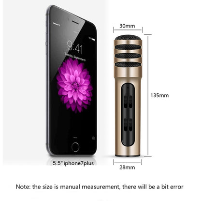 BGN-C7 Condenser Microphone Dual Mobile Phone Karaoke Live Singing Microphone Built-in Sound Card(Gold) - Microphone by PMC Jewellery | Online Shopping South Africa | PMC Jewellery | Buy Now Pay Later Mobicred