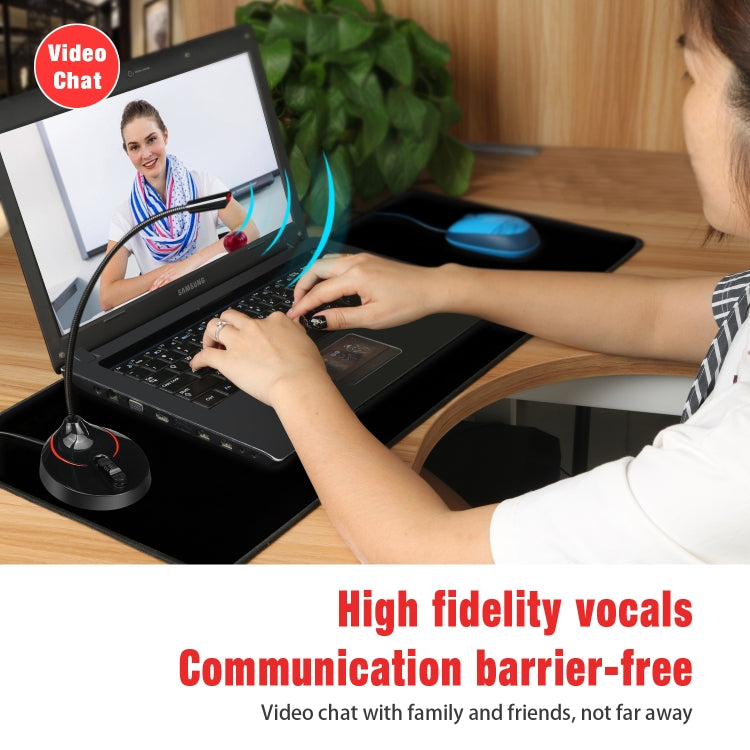 HXSJ F12 360 Degrees Bendable Drive-free USB Computer Microphone, Cable Length: 2.2m - Microphone by HXSJ | Online Shopping South Africa | PMC Jewellery | Buy Now Pay Later Mobicred