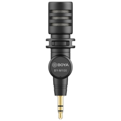 BOYA BY-M100 3.5mm Interface Mini Omnidirectional Condenser Microphone, Suitable for SLR Cameras - Microphone by BOYA | Online Shopping South Africa | PMC Jewellery