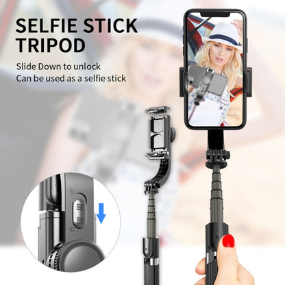 L08 Adjustable Gimbal Stabilize Bluetooth Self-timer Pole Tripod Selfie Stick(White) - Selfie Sticks by PMC Jewellery | Online Shopping South Africa | PMC Jewellery | Buy Now Pay Later Mobicred