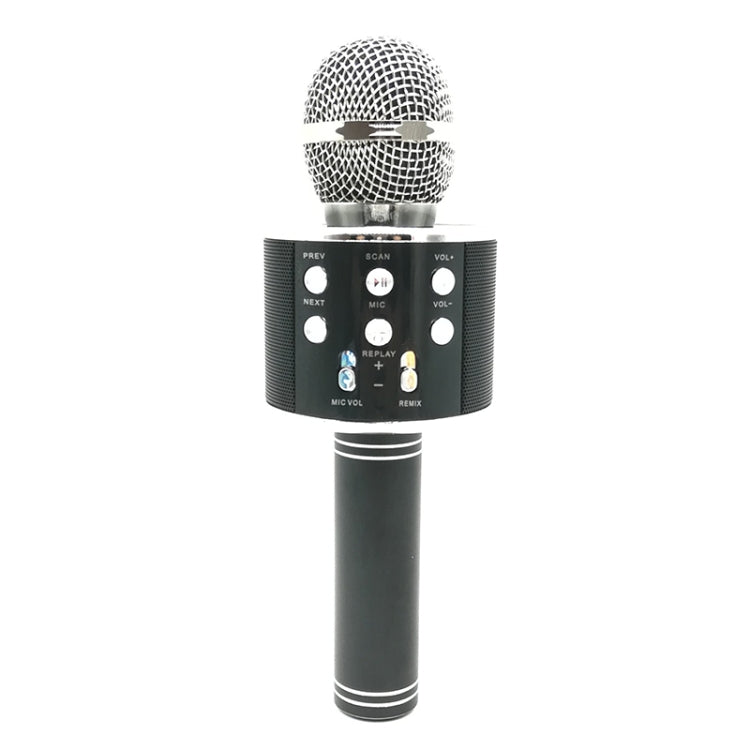 WS-858 Metal High Sound Quality Handheld KTV Karaoke Recording Bluetooth Wireless Microphone, for Notebook, PC, Speaker, Headphone, iPad, iPhone, Galaxy, Huawei, Xiaomi, LG, HTC and Other Smart Phones(Black) - Microphone by PMC Jewellery | Online Shopping South Africa | PMC Jewellery | Buy Now Pay Later Mobicred