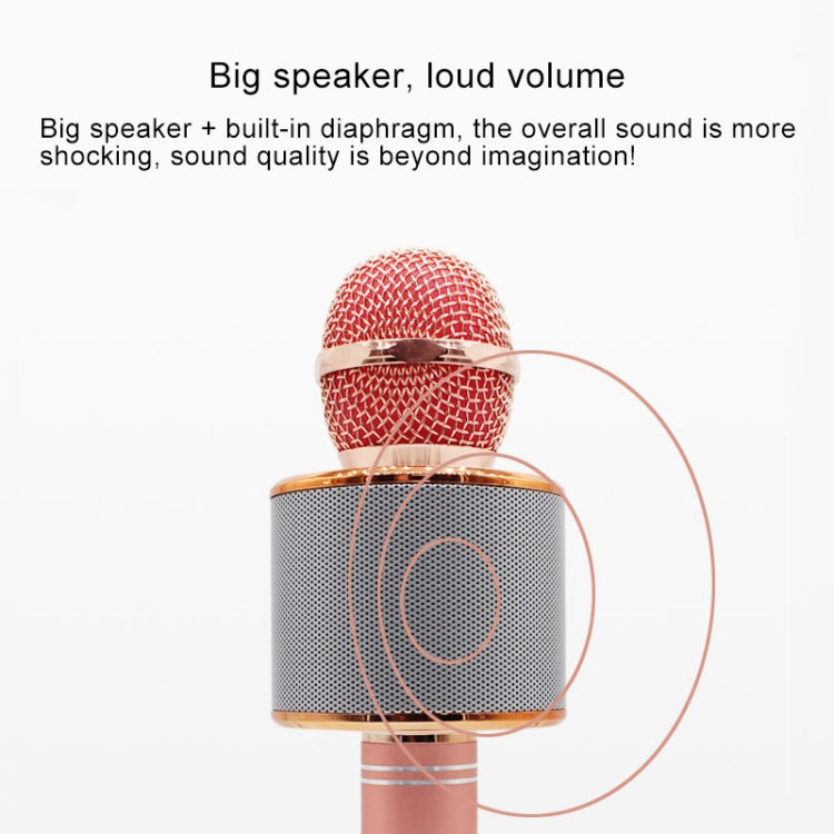 WS-858 Metal High Sound Quality Handheld KTV Karaoke Recording Bluetooth Wireless Microphone, for Notebook, PC, Speaker, Headphone, iPad, iPhone, Galaxy, Huawei, Xiaomi, LG, HTC and Other Smart Phones(Gold) - Microphone by PMC Jewellery | Online Shopping South Africa | PMC Jewellery | Buy Now Pay Later Mobicred