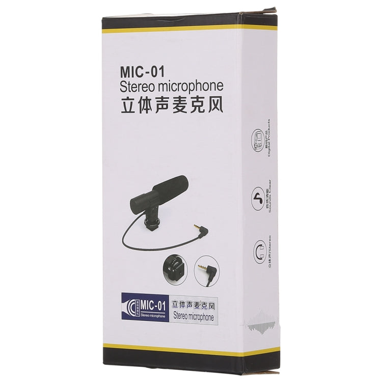 MIC-02 30-18000Hz Rate Sound Clear Stereo Microphone for Smartphone, Cable Length: 28cm - Microphone by PMC Jewellery | Online Shopping South Africa | PMC Jewellery | Buy Now Pay Later Mobicred