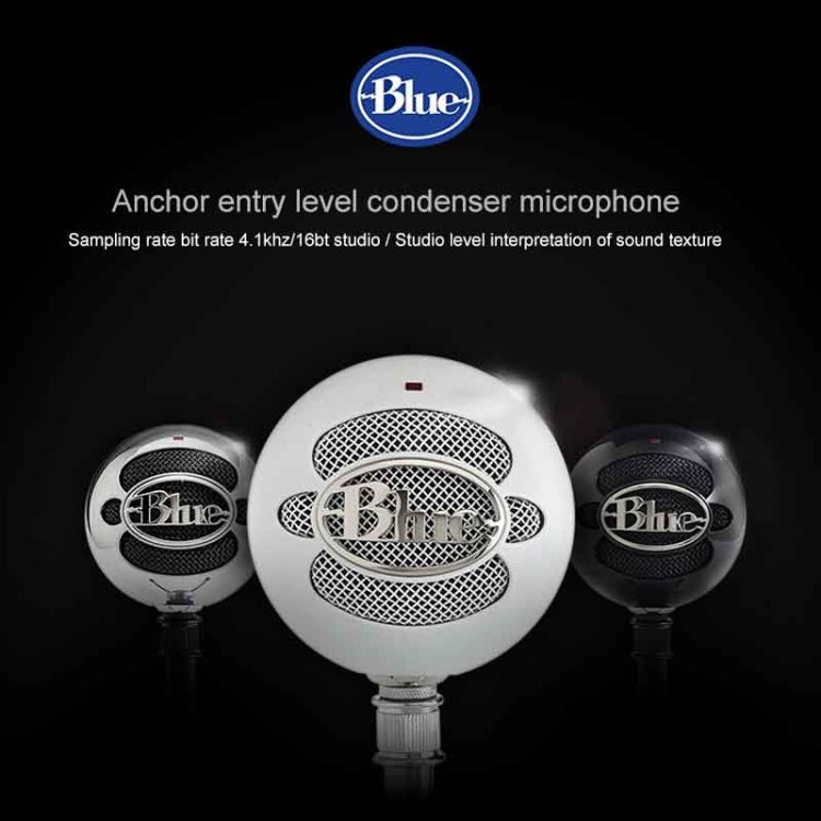 Logitech Blue Snowball USB Condenser Anchor Recording Microphone - Microphone by Logitech | Online Shopping South Africa | PMC Jewellery | Buy Now Pay Later Mobicred