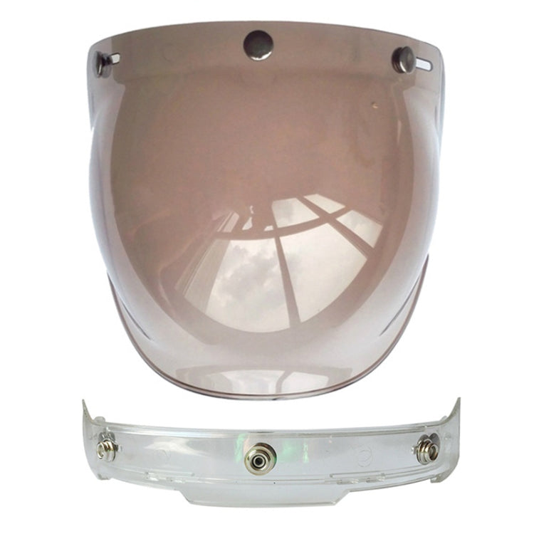 Soman Motorcycle Bubble Visor Open Face Helmet Visor Helmet Windshield Shield with Transparent Frame(Light Smoke) - free shipping - PMC TechLife - Order now!