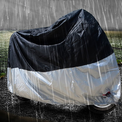 210D Oxford Cloth Motorcycle Electric Car Rainproof Dust-proof Cover, Size: XXL (Black Silver) - Raincoat by PMC Jewellery | Online Shopping South Africa | PMC Jewellery | Buy Now Pay Later Mobicred