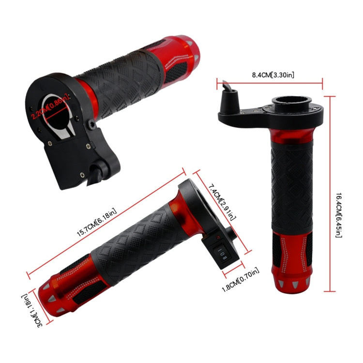 CS-764A1 12V Motorcycle Scooter Aluminum Alloy Electric Hand Grip Cover Heated Grip Handlebar (Red) - Grips by PMC Jewellery | Online Shopping South Africa | PMC Jewellery | Buy Now Pay Later Mobicred