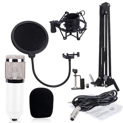 BM-800 Network K-Song Dedicated High-end Metal Shock Mount Microphone Set(White) - Microphone by PMC Jewellery | Online Shopping South Africa | PMC Jewellery | Buy Now Pay Later Mobicred