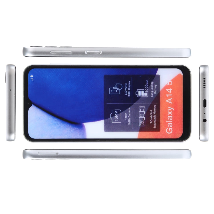 For Samsung Galaxy A14 5G Color Screen Non-Working Fake Dummy Display Model(Silver) - For Galaxy by PMC Jewellery | Online Shopping South Africa | PMC Jewellery | Buy Now Pay Later Mobicred