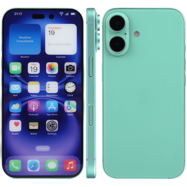 For iPhone 16 Color Screen Non-Working Fake Dummy Display Model (Teal) - For iPhone & iPad by PMC Jewellery | Online Shopping South Africa | PMC Jewellery | Buy Now Pay Later Mobicred