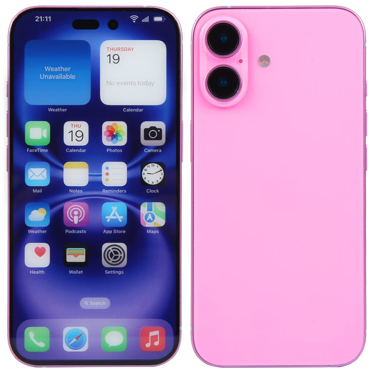 For iPhone 16 Plus Color Screen Non-Working Fake Dummy Display Model (Pink) - For iPhone & iPad by PMC Jewellery | Online Shopping South Africa | PMC Jewellery | Buy Now Pay Later Mobicred