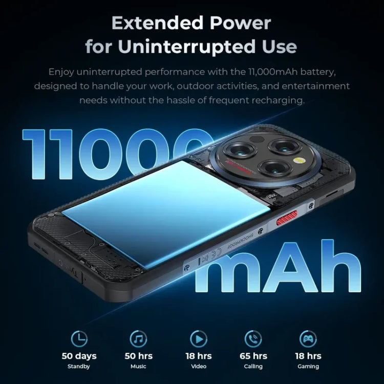 Oukitel WP35 S 4G Rugged Phone, 6GB+256GB, IP68/IP69K, Side Fingerprint, 11000mAh, 6.56 inch Android 14 MediaTek Helio G85 Octa Core, NFC, OTG, Network: 4G (Grey) - OUKITEL by OUKITEL | Online Shopping South Africa | PMC Jewellery | Buy Now Pay Later Mobicred