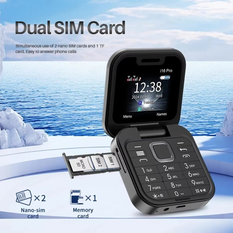 SERVO i16 Pro Mini Flip Phone, 1.77 inch, MTK6261D, 23 Keys, Support Bluetooth, FM, Magic Sound, Quick Dial, GSM, Dual SIM (Gold) - free shipping - PMc TechLife - Order now!