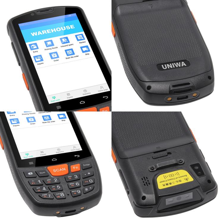 UNIWA HS006 Industrial PDA QR Code Scanner, 2GB+16GB, 4.0 inch Android 11 MediaTek MT6762 Octa Core, NFC, Network: 4G (US Plug) - free shipping - PMc TechLife - Order now!