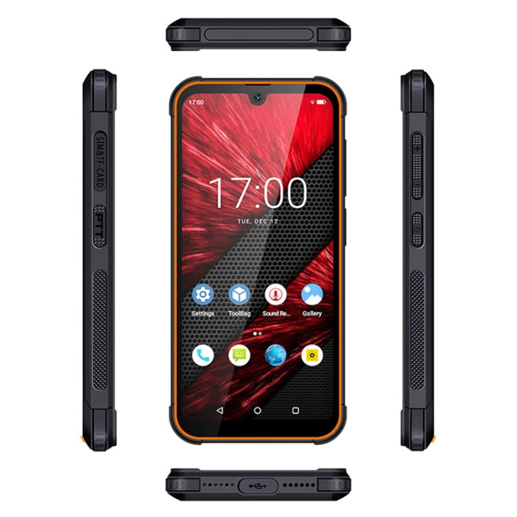 UNIWA F965 Pro Rugged Smart Phone, 6GB+128GB, 6 inch Android 13, MT6762 Octa Core, Network: 4G, NFC, PoC, SOS, UK Plug (Black+Orange) - UNIWA by UNIWA | Online Shopping South Africa | PMC Jewellery | Buy Now Pay Later Mobicred