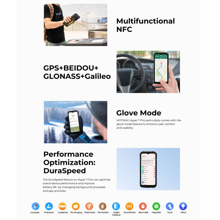 [HK Warehouse] HOTWAV Hyper 7 Pro Rugged Phone, 16GB+256GB, 10800mAh, 6.6 inch Android 14 MediaTek Dimensity 7050 5G, Network: 5G, OTG, NFC (Black) - Other by HOTWAV | Online Shopping South Africa | PMC Jewellery | Buy Now Pay Later Mobicred