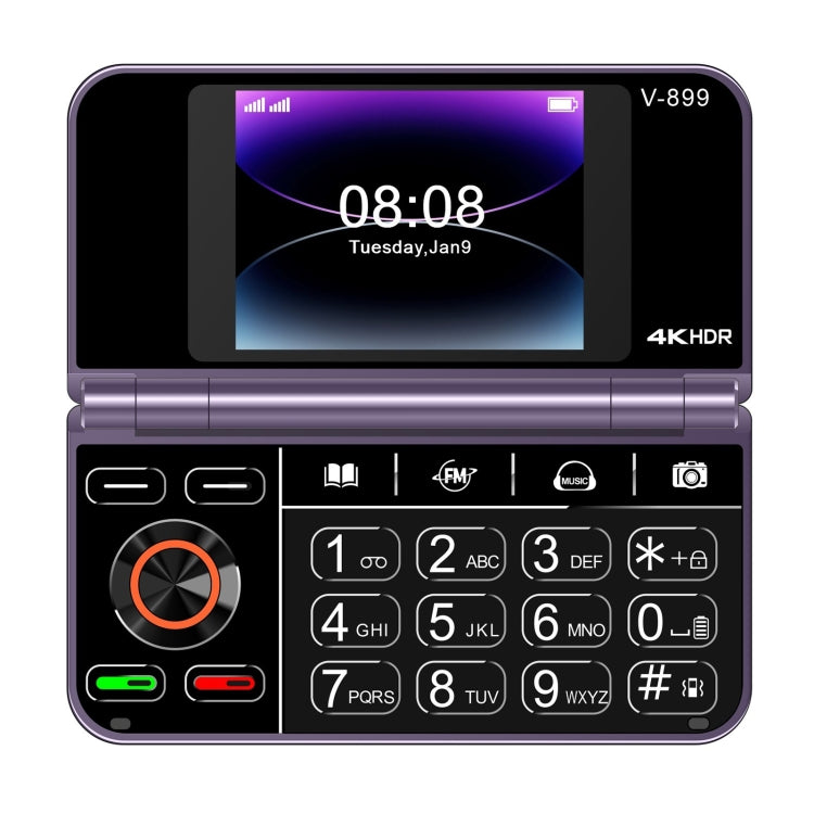 SOYES V-899, 32MB+64MB, 2.4 inch + 2.8 inch Display MTK6261D CPU, BT 3.0, Network: 2G, Dual SIM (Purple) - SOYES by SOYES | Online Shopping South Africa | PMC Jewellery | Buy Now Pay Later Mobicred