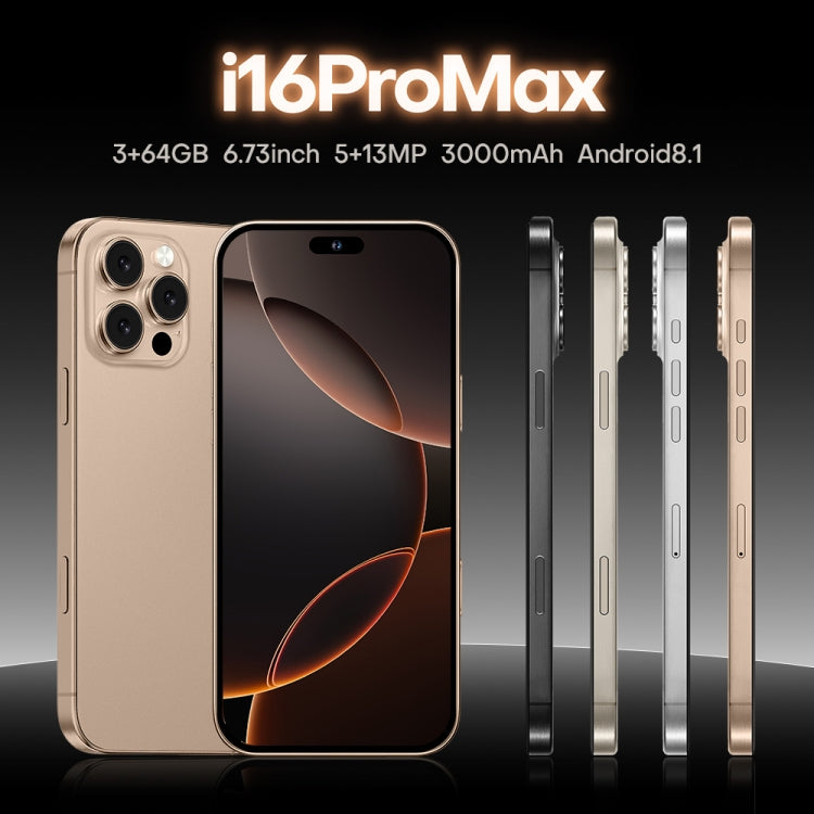 i16 Pro Max / A08A, 3GB+64GB, 6.73 inch Screen, Face Identification, Android 8.1 MTK6753 Octa Core, Network: 4G, Dual SIM, US Plug (Grey) -  by PMC Jewellery | Online Shopping South Africa | PMC Jewellery | Buy Now Pay Later Mobicred