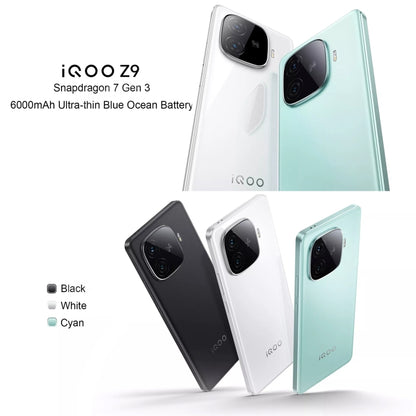 vivo iQOO Z9, Dual Back Cameras, 12GB+256GB, Face ID Screen Fingerprint Identification, 6.78 inch Android 14.0 OriginOS 4 Snapdragon 7 Gen 3 Octa Core 2.63GHz, OTG, NFC, Network: 5G, Support Google Play (Black) - vivo by vivo | Online Shopping South Africa | PMC Jewellery | Buy Now Pay Later Mobicred