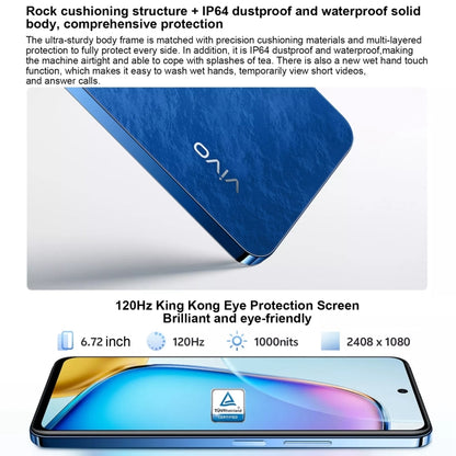 vivo Y200i, Dual Back Cameras, 12GB+512GB, Face ID Screen Fingerprint Identification, 6.72 inch Android 14.0 OriginOS 4 Snapdragon 4 Gen 2 Octa Core 2.2GHz, OTG, Network: 5G, Support Google Play (White) - vivo by vivo | Online Shopping South Africa | PMC Jewellery | Buy Now Pay Later Mobicred