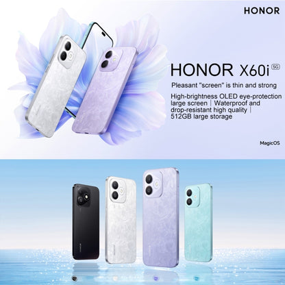 Honor X60i,  8GB+256GB, Screen Fingerprint, 6.7 inch MagicOS 8.0 Dimensity 6080 Octa Core, Network: 5G, OTG, Not Support Google Play  (Purple) - Honor by Huawei | Online Shopping South Africa | PMC Jewellery | Buy Now Pay Later Mobicred