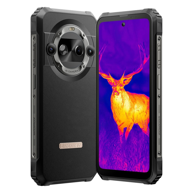 [HK Warehouse] Blackview BL9000 Pro 5G, Thermal Imaging Camera, 12GB+512GB, IP68/IP69K/MIL-STD-810H, 6.78 inch Android 14 MediaTek Dimensity 8020 Octa Core, Network: 5G, NFC, OTG (Black) - Blackview by Blackview | Online Shopping South Africa | PMC Jewellery | Buy Now Pay Later Mobicred