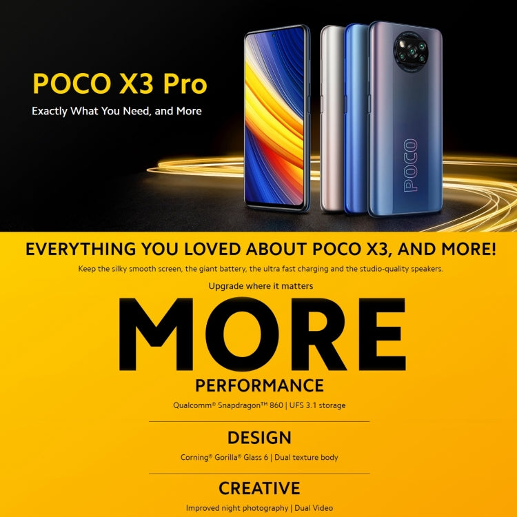 [HK Warehouse] Xiaomi POCO X3 Pro, 48MP Camera, 6GB+128GB, Global Official Version - Xiaomi MI by Xiaomi | Online Shopping South Africa | PMC Jewellery | Buy Now Pay Later Mobicred