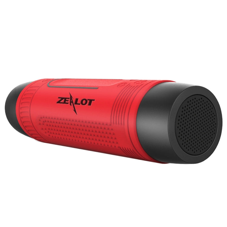 Zealot S1 Multifunctional Outdoor Waterproof Bluetooth Speaker, 4000mAh Battery, For iPhone, Galaxy, Sony, Lenovo, HTC, Huawei, Google, LG, Xiaomi, other Smartphones(Red) - Waterproof Speaker by ZEALOT | Online Shopping South Africa | PMC Jewellery | Buy Now Pay Later Mobicred