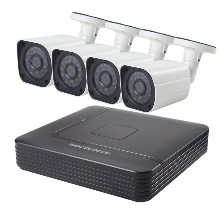 A4B6 4Ch Bullet IP Camera NVR Kit, Support Night Vision / Motion Detection, IR Distance: 15m - Video Recorder Kit by PMc TechLife | Online Shopping South Africa | PMc TechLife | Buy Now Pay Later Mobicred
