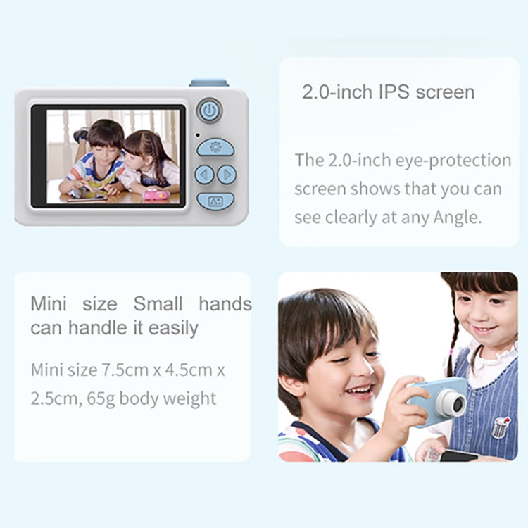 D9 8.0 Mega Pixel Lens Fashion Thin and Light Mini Digital Sport Camera with 2.0 inch Screen & Elk Shape Protective Case & 32G Memory for Children - Children Cameras by PMC Jewellery | Online Shopping South Africa | PMC Jewellery | Buy Now Pay Later Mobicred